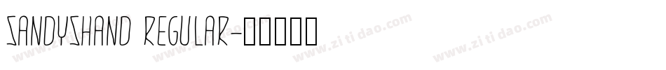 SandysHand Regular字体转换